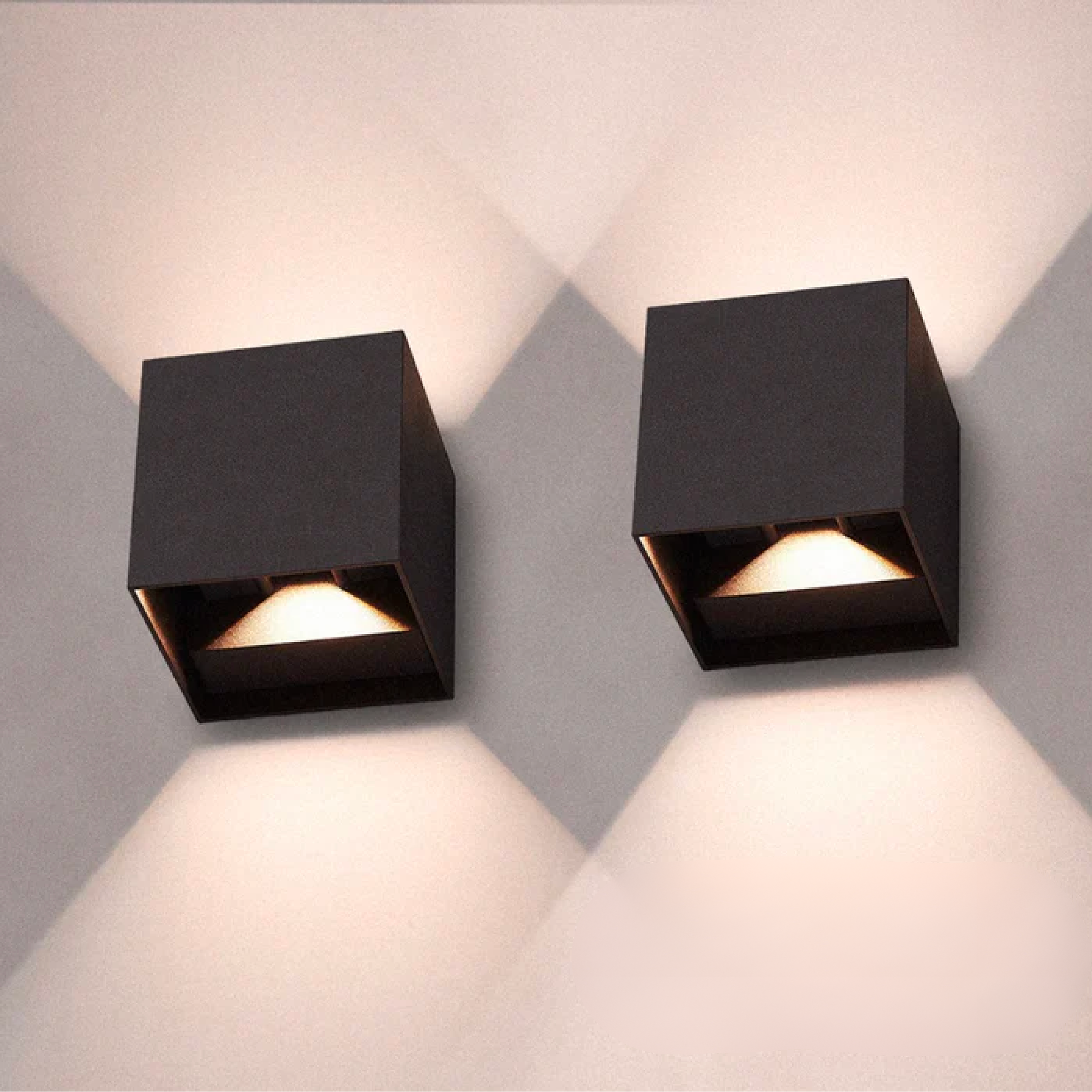 Applique murale LED GlowCube | Luminosité réglable et design sans fil pour maison/bureau
