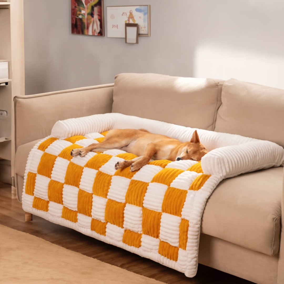 Tapis pour lit de chien – Coussin doux antidérapant pour animal de compagnie