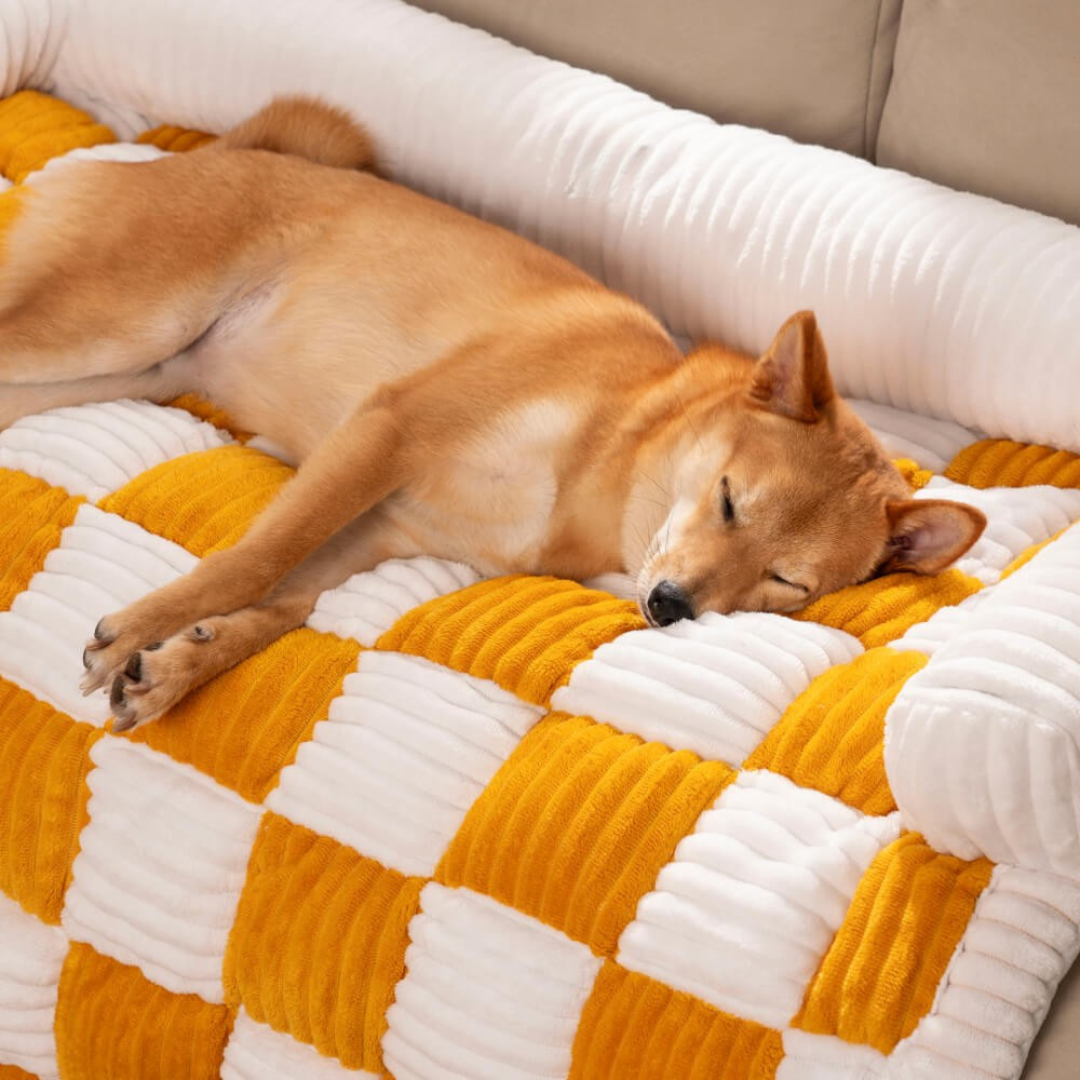 Tapis pour lit de chien – Coussin doux antidérapant pour animal de compagnie