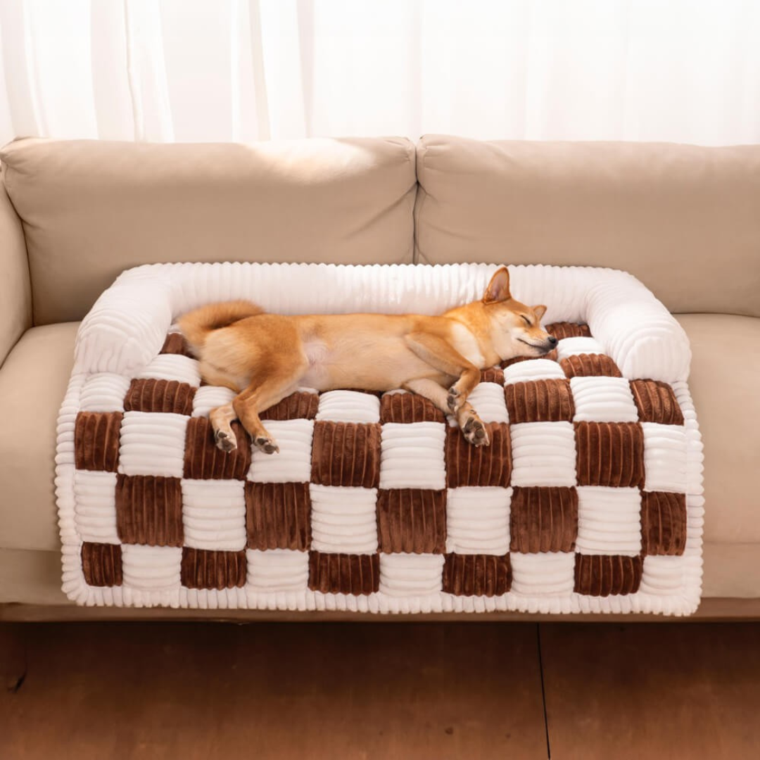 Tapis pour lit de chien – Coussin doux antidérapant pour animal de compagnie