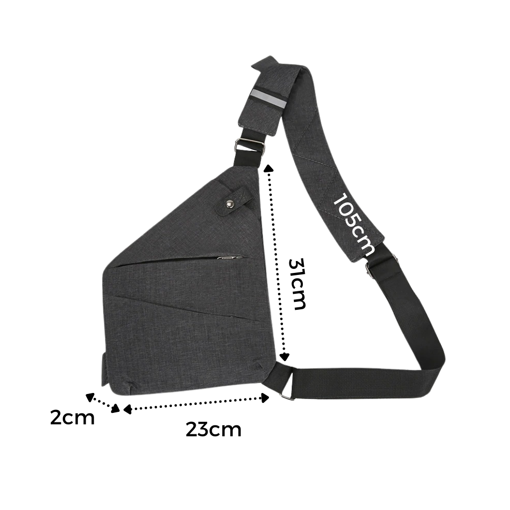Crossbody vandtæt skuldertaske med rem