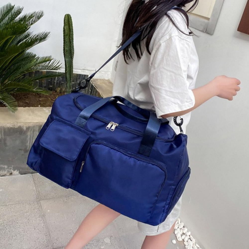 Waterproof Travel Duffel Bag | Large Gym Luggage Shoe Compartment