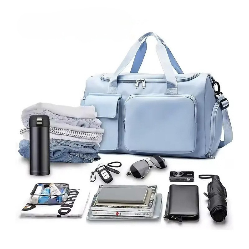 Waterproof Travel Duffel Bag | Large Gym Luggage Shoe Compartment