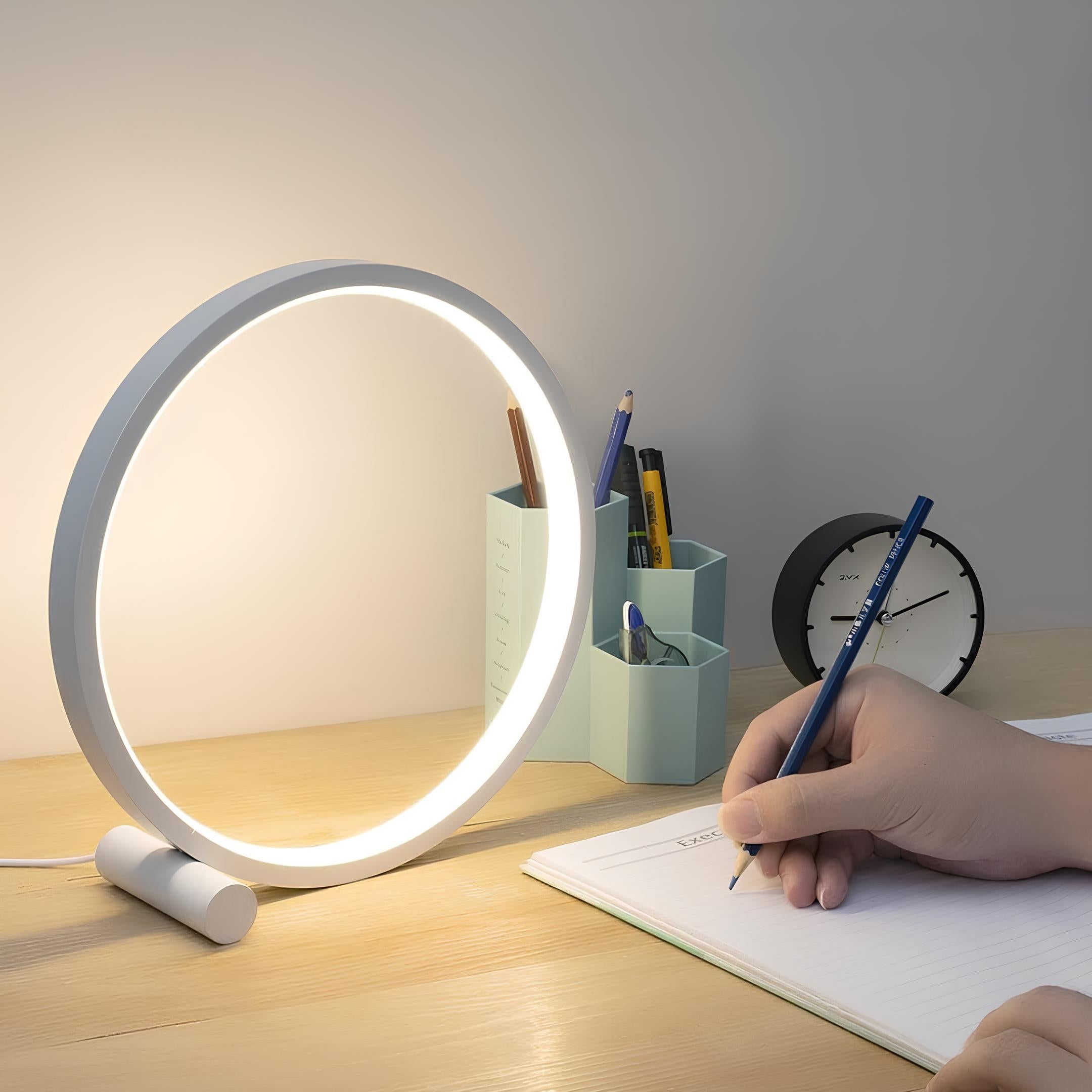 LED bordlampe ring dæmpbar sengelampe