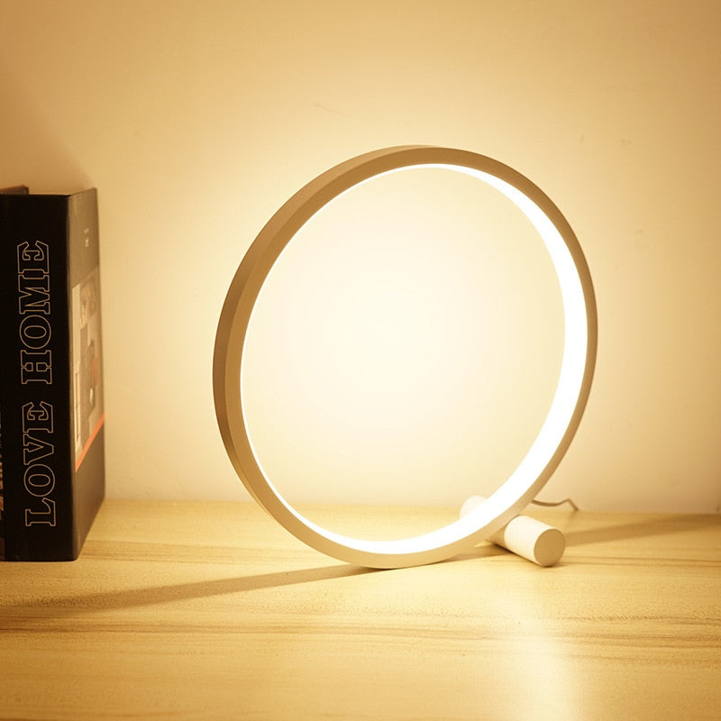 LED bordlampe ring dæmpbar sengelampe