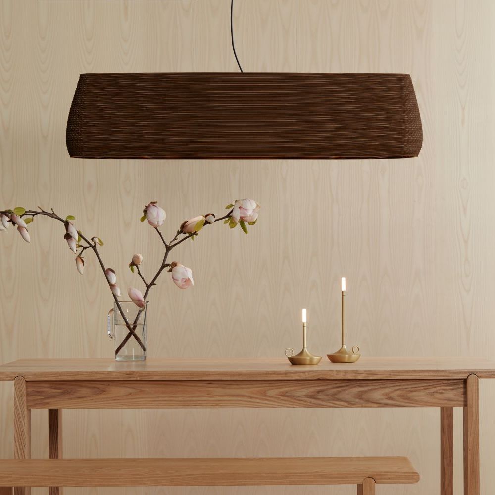 Stolní lampa mosazný povrch LED dobíjecí světlo