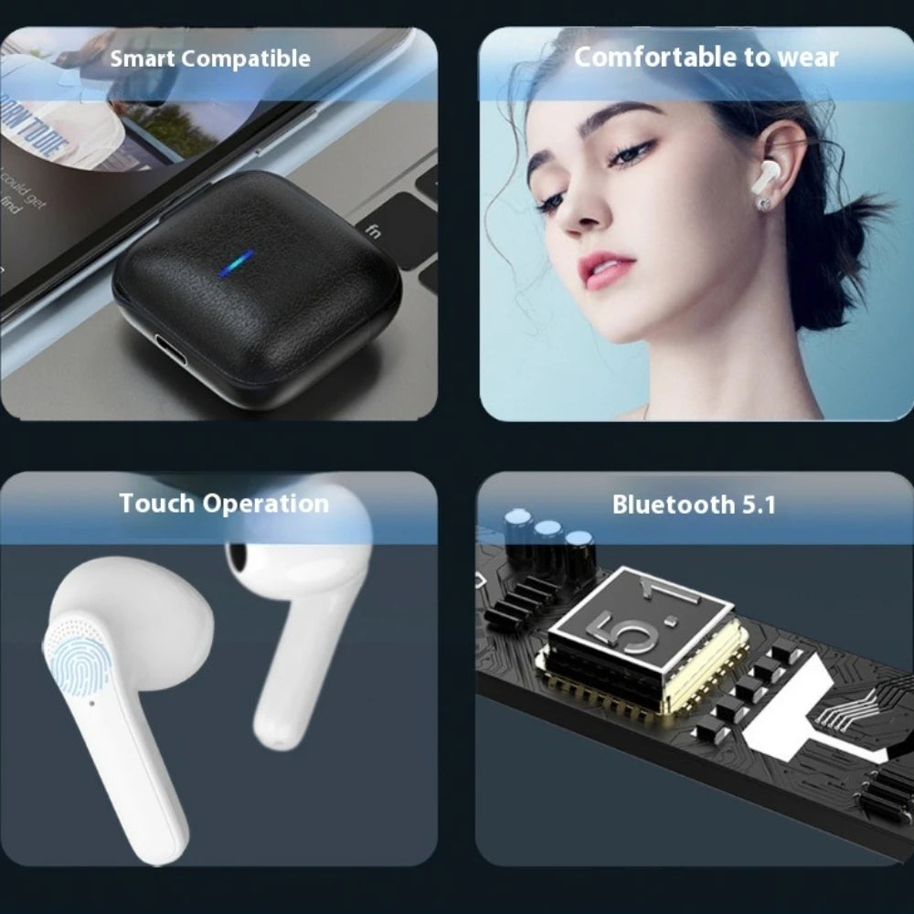 Bezdrátová sluchátka do uší s Bluetooth a potlačením hluku