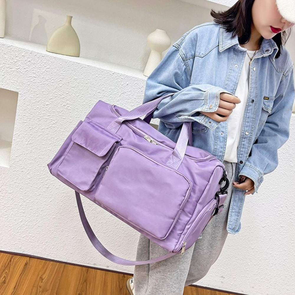 Waterproof Travel Duffel Bag | Large Gym Luggage Shoe Compartment