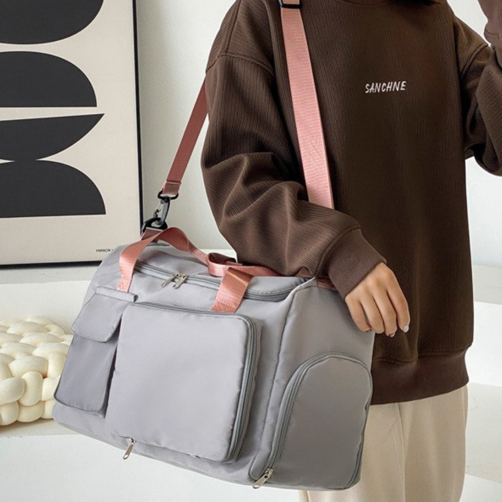 Waterproof Travel Duffel Bag | Large Gym Luggage Shoe Compartment