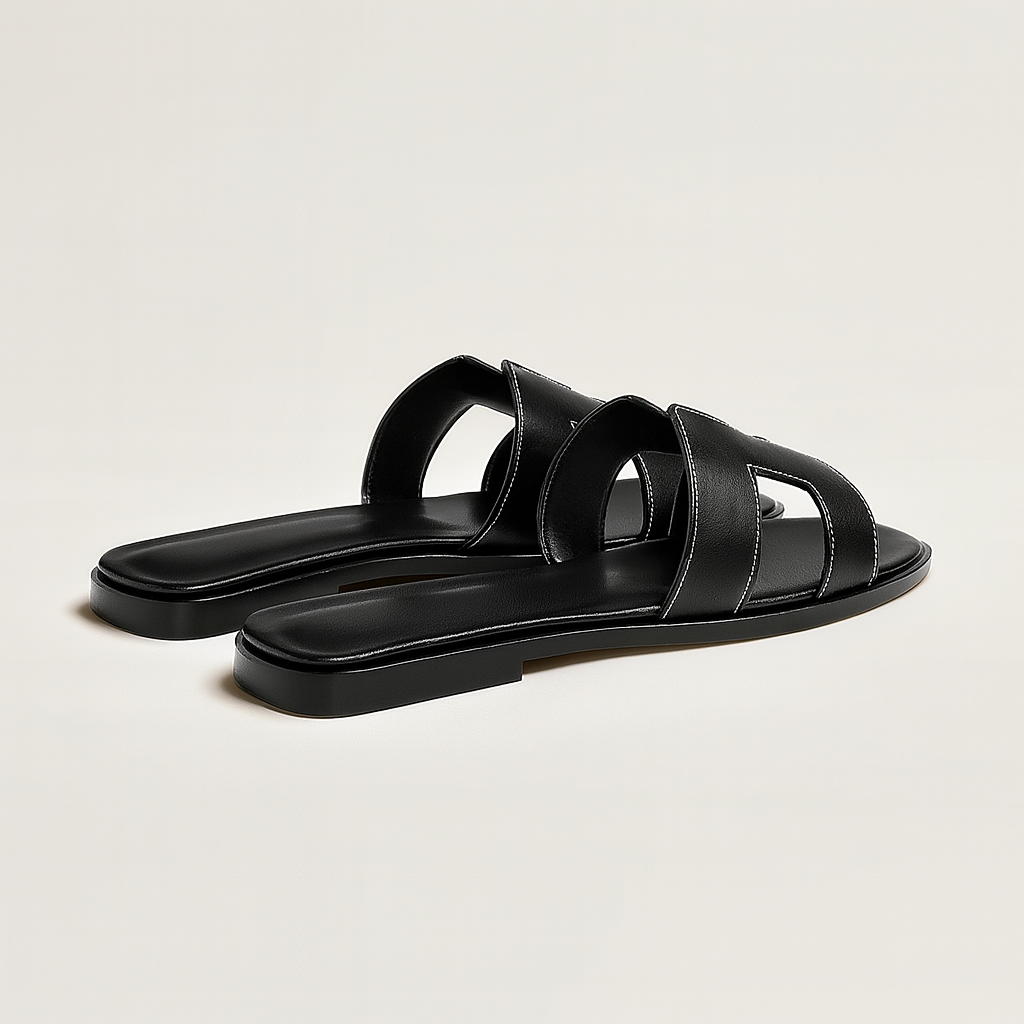 Sandales plates à enfiler pour femmes | Chaussures d'été confortables à large largeur
