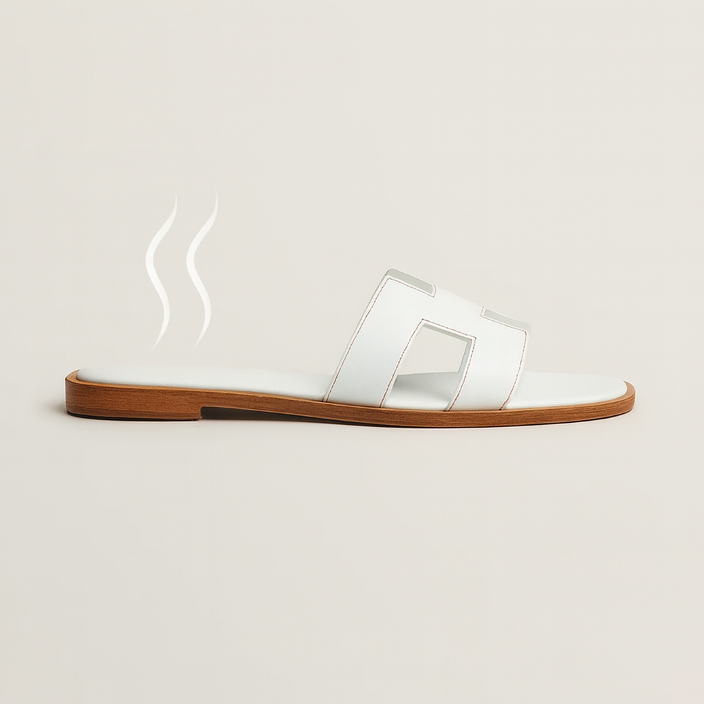 Sandales plates à enfiler pour femmes | Chaussures d'été confortables à large largeur