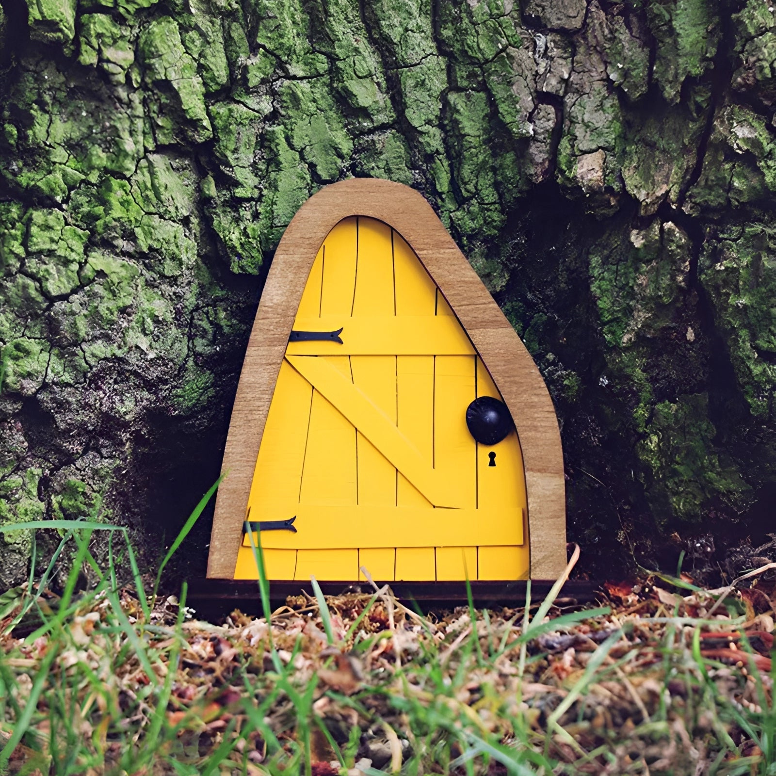 Havepynt miniature træfe dør