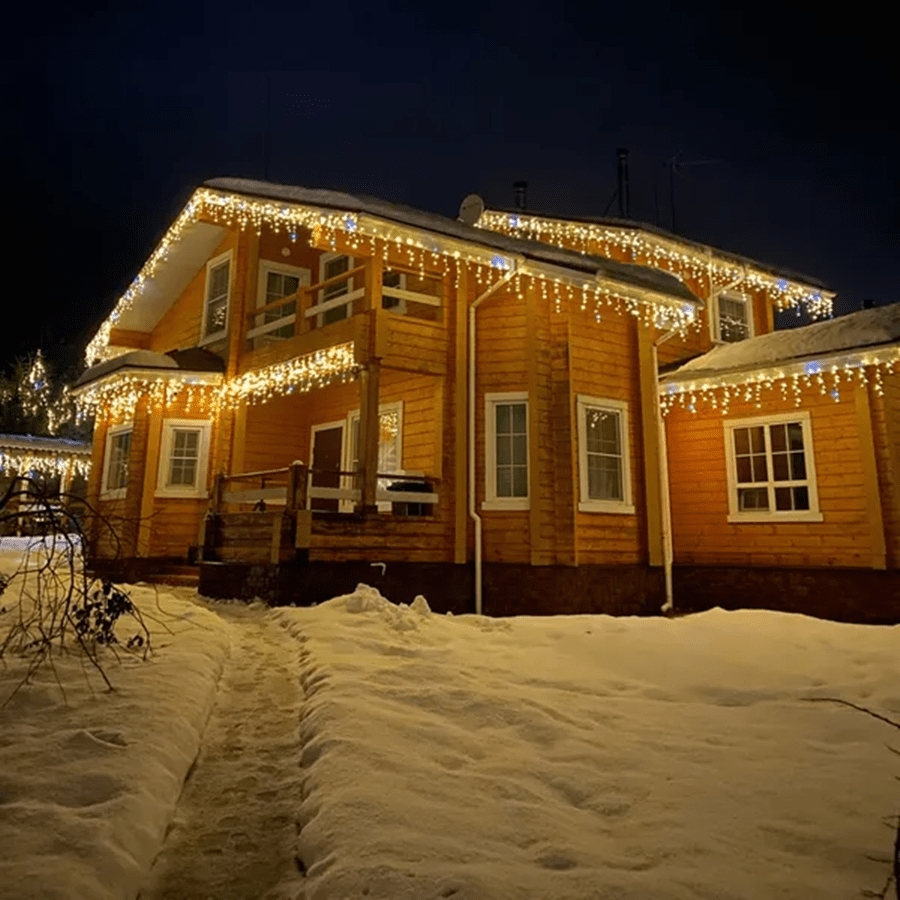 GlowCurtain | Rideau lumineux LED scintillant pour décoration extérieure