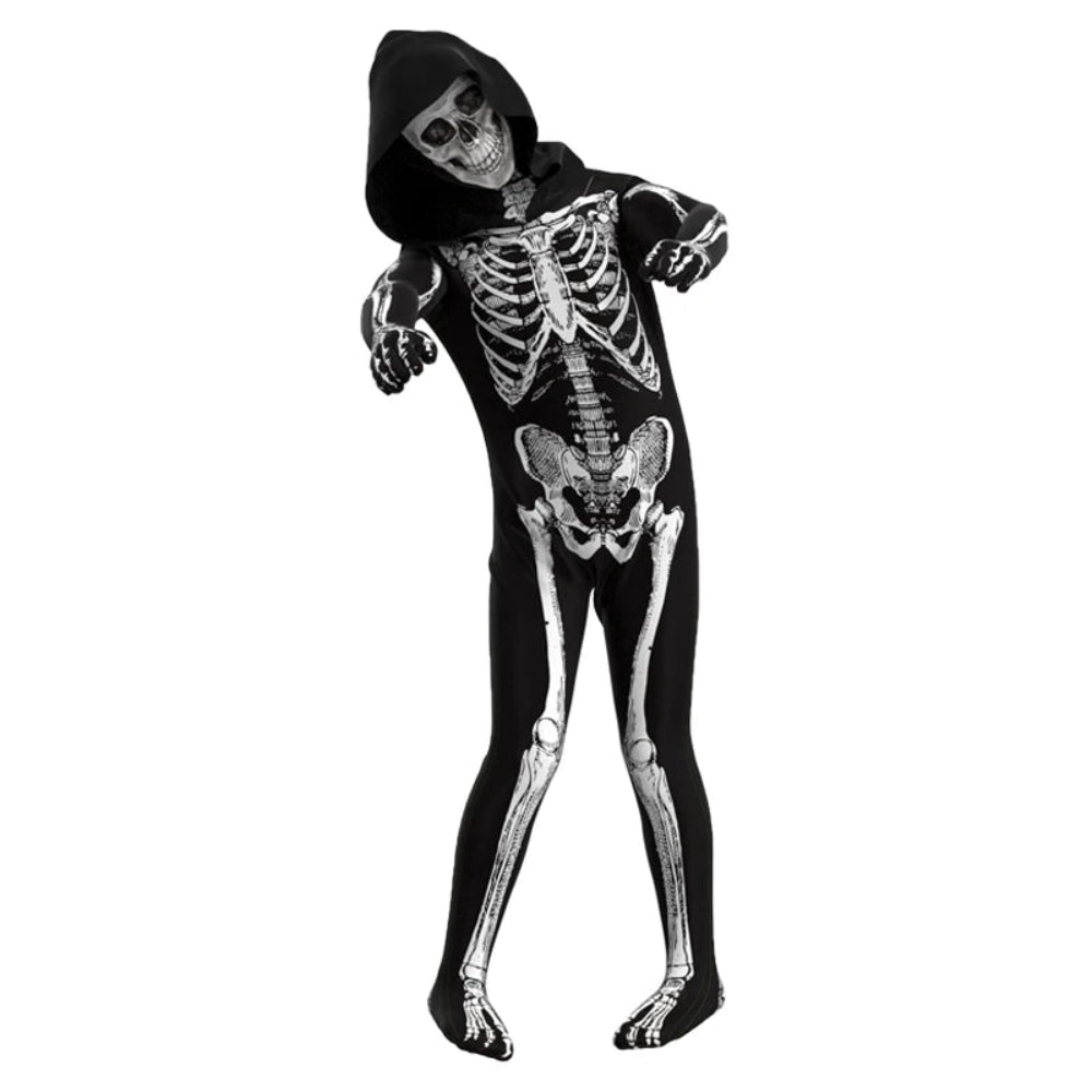 ゾンビスカルジャンプスーツ 子供用ハロウィンコスチューム