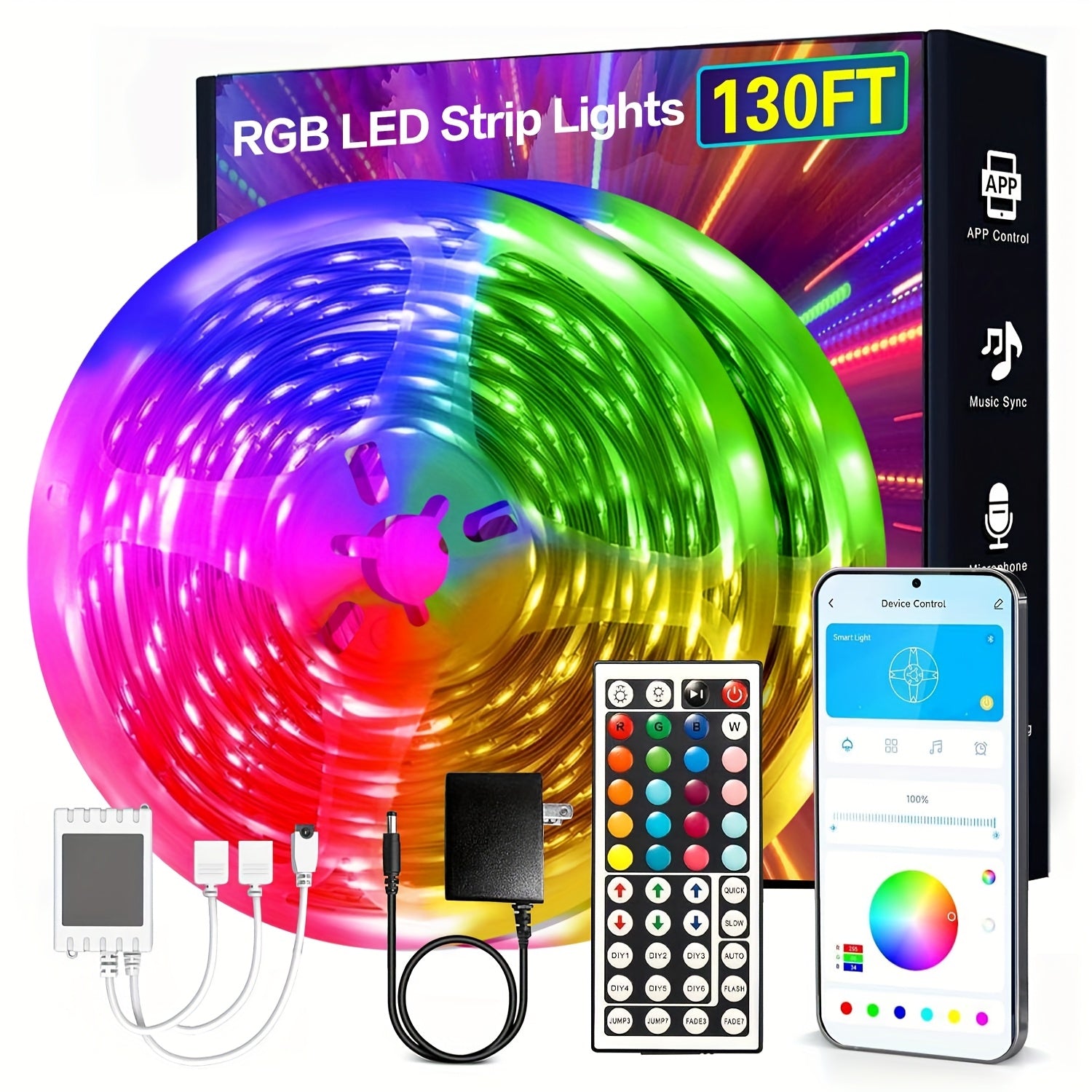 LED-strips med farveskift og app-styring
