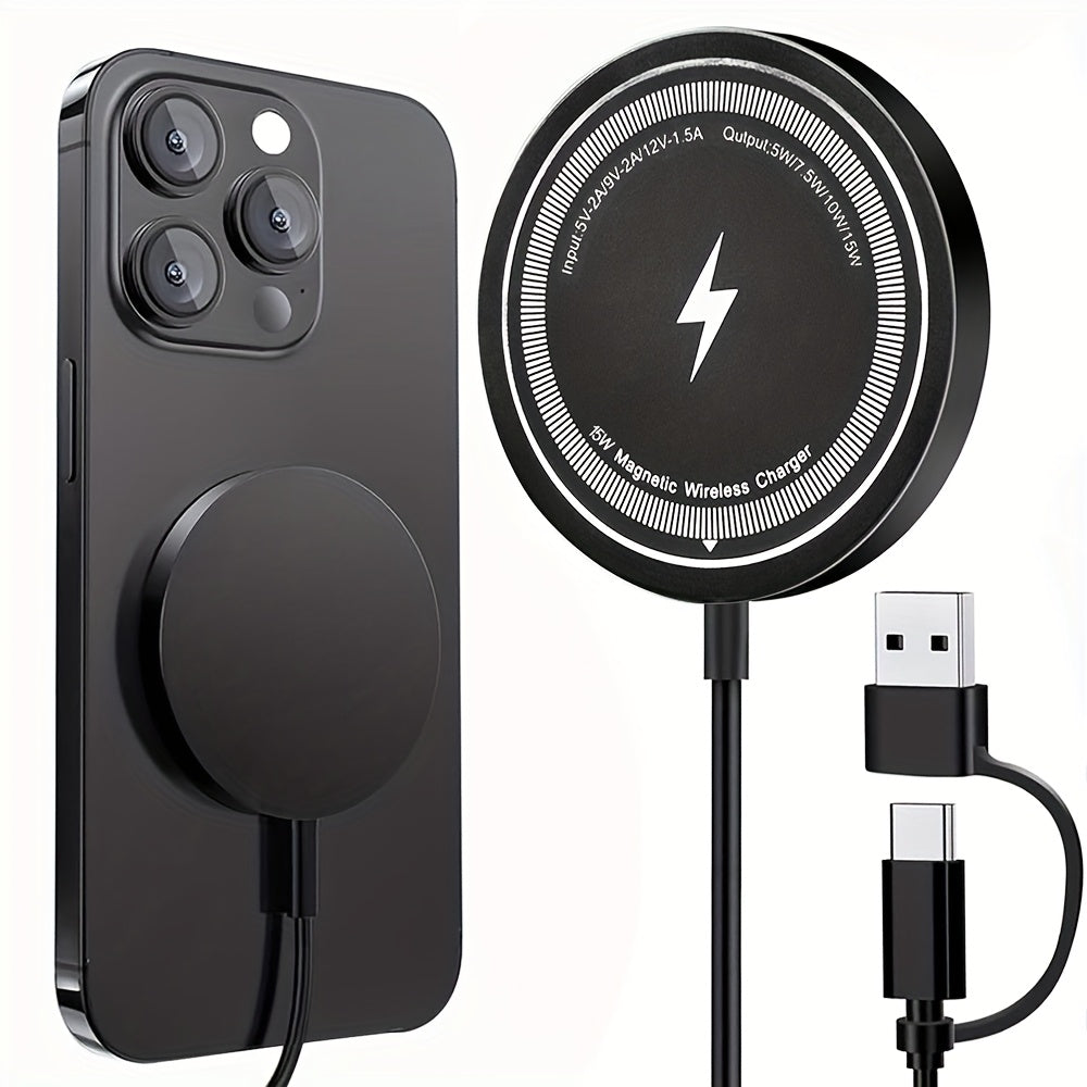 Bezdrátová magnetická nabíječka telefonu s USB kabelem