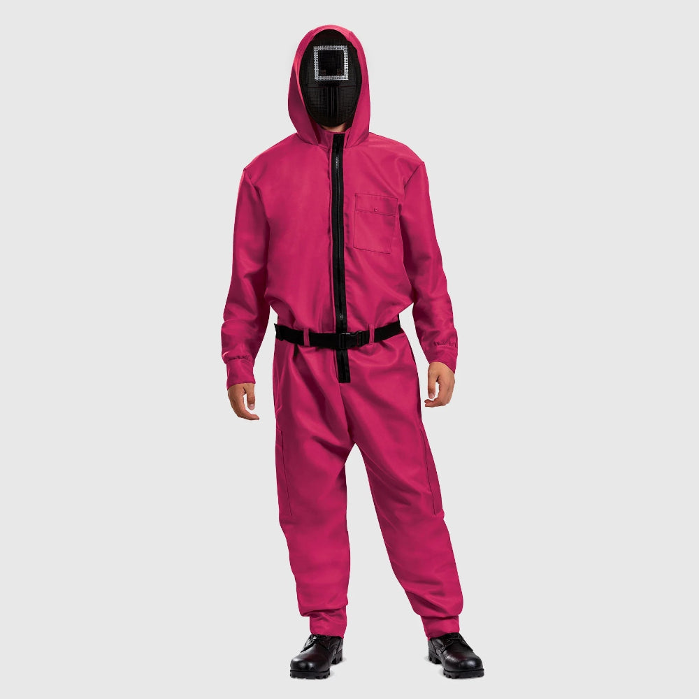 Adult Soldier Cosplay Costume Triangle Guard Jumpsuit with Mask - Image 3