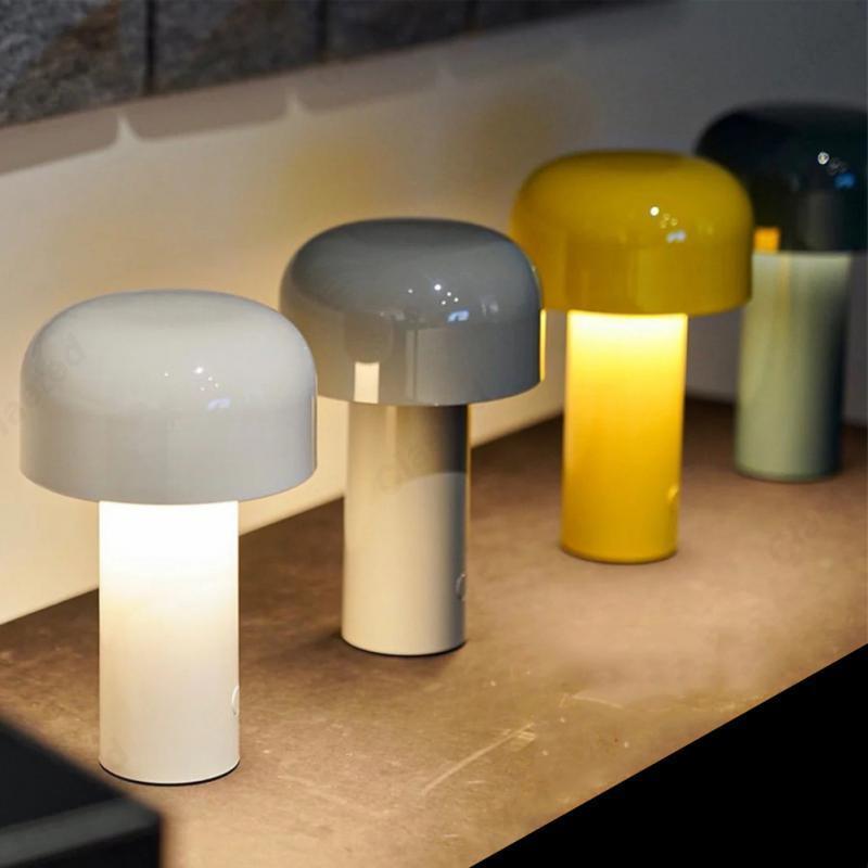 Mini lampe LED champignon | Luminosité réglable et design coloré pour bureau ou table de chevet