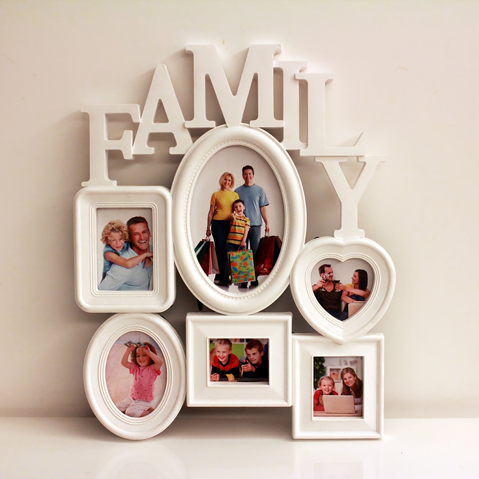 Set collage cornice per foto di famiglia da parete