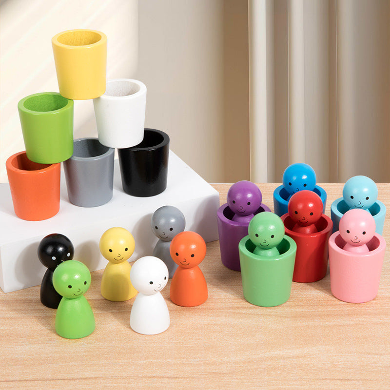 Jouet éducatif en bois pour tri des couleurs