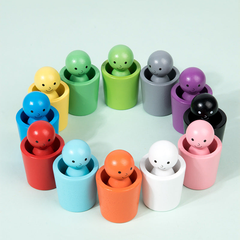 Jouet éducatif en bois pour tri des couleurs