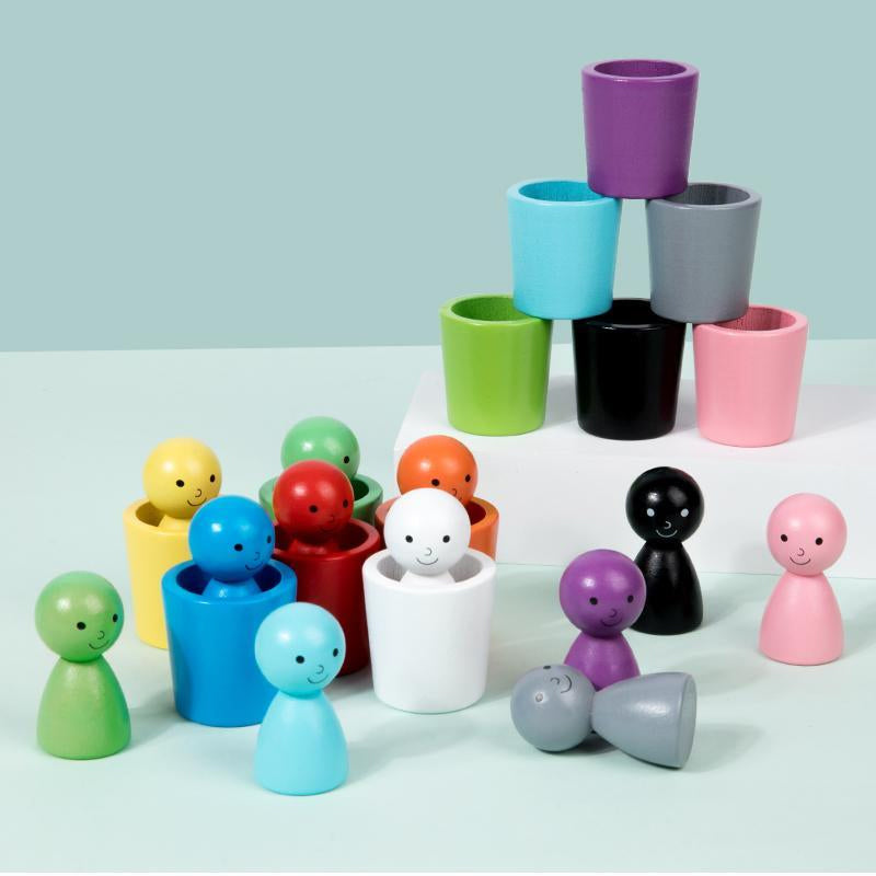 Jouet éducatif en bois pour tri des couleurs