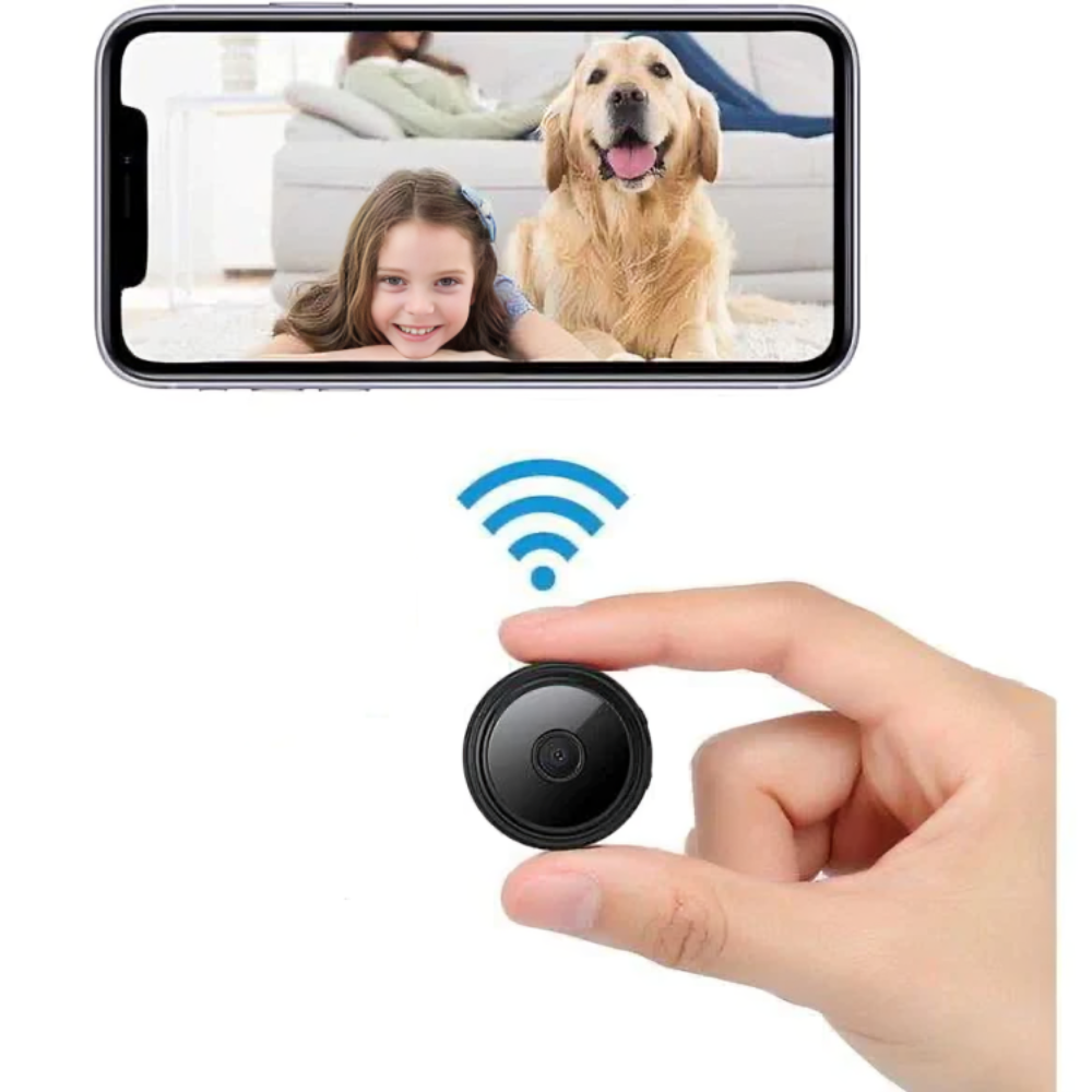 Trådløst Mini HD Sikkerhedskamera Indendørs Monitor