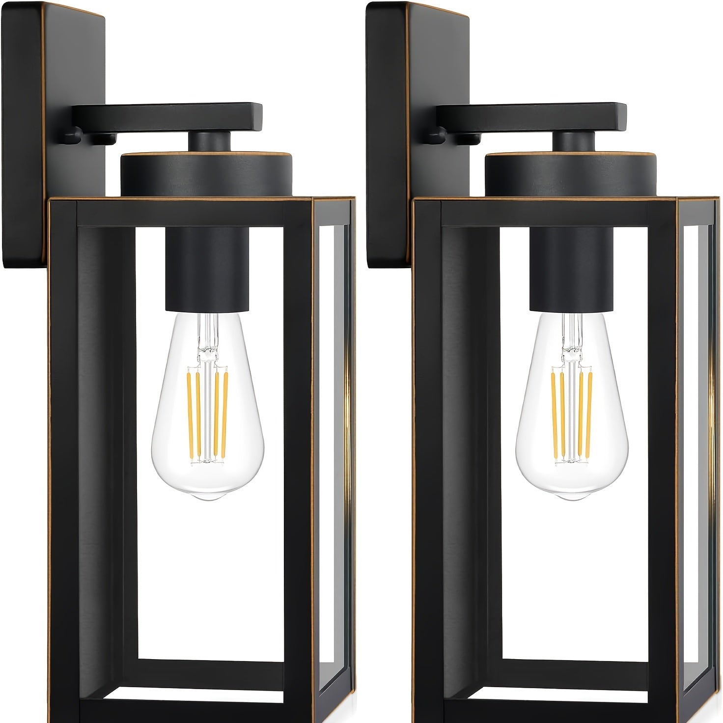 Outdoor Wall Light Modern Metal Lantern