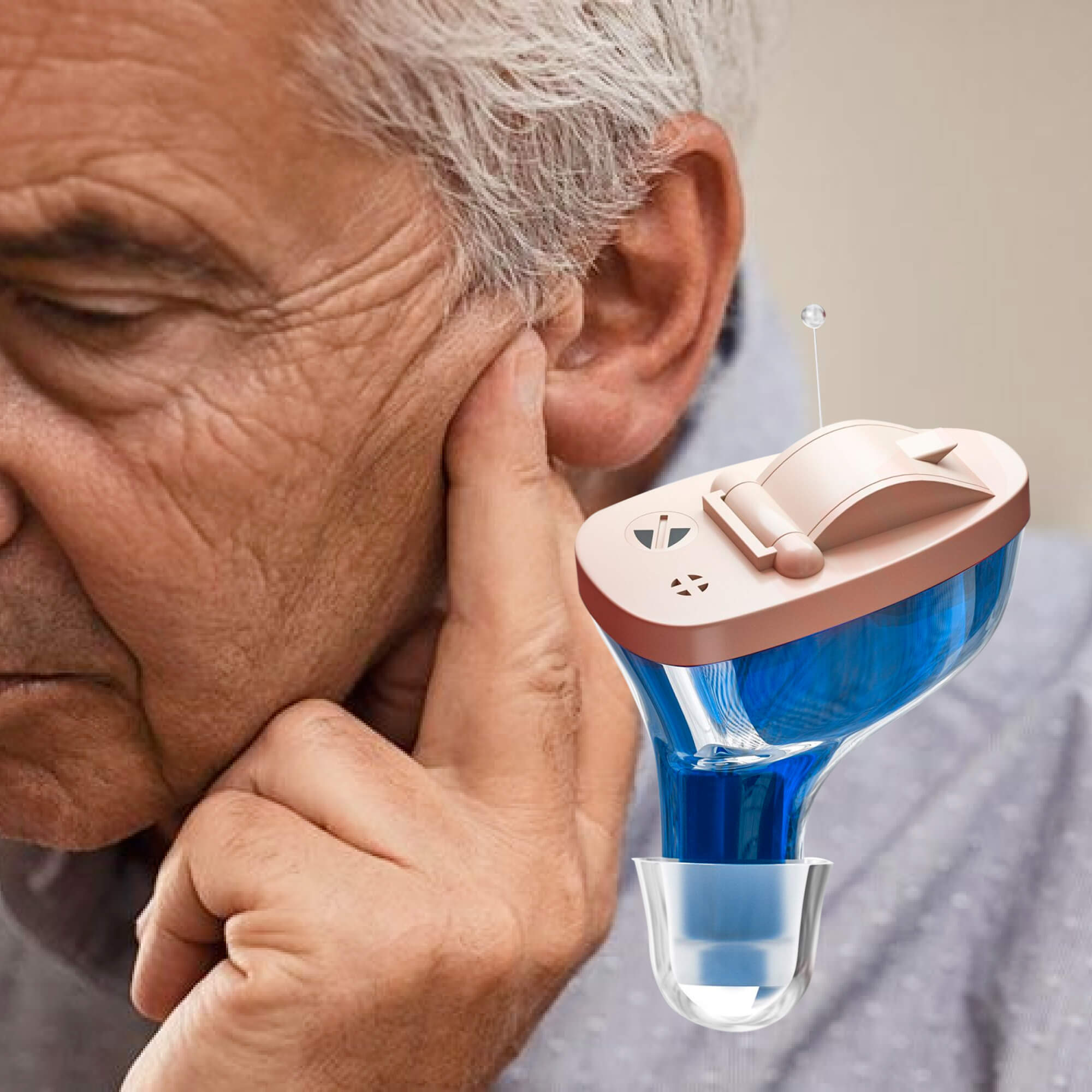 Hearing Aids Rechargeable Invisible In-Ear Design