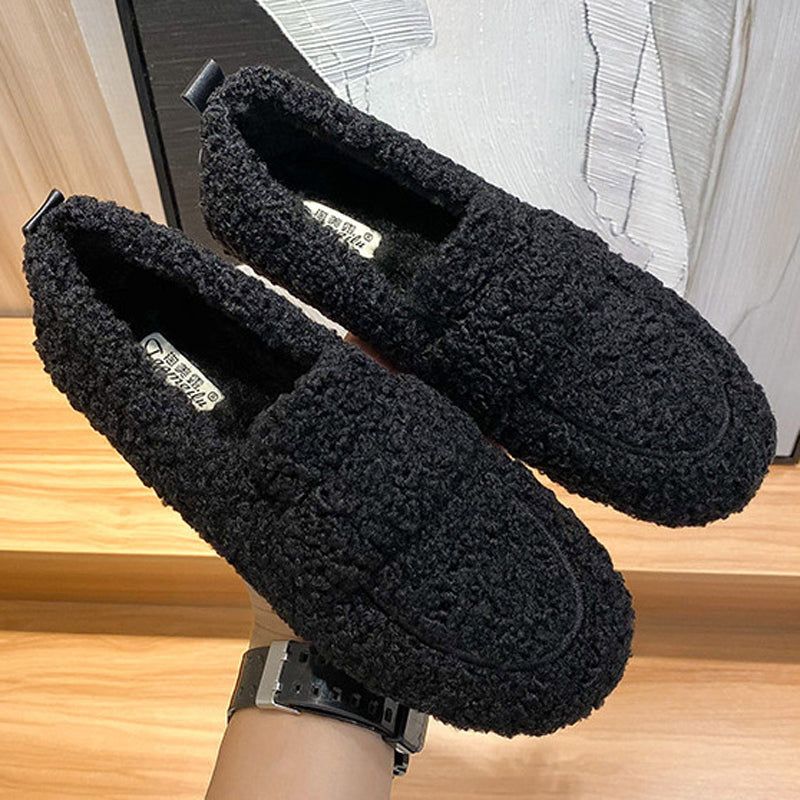 暖かい室内用快適フリース裏地スリッパ