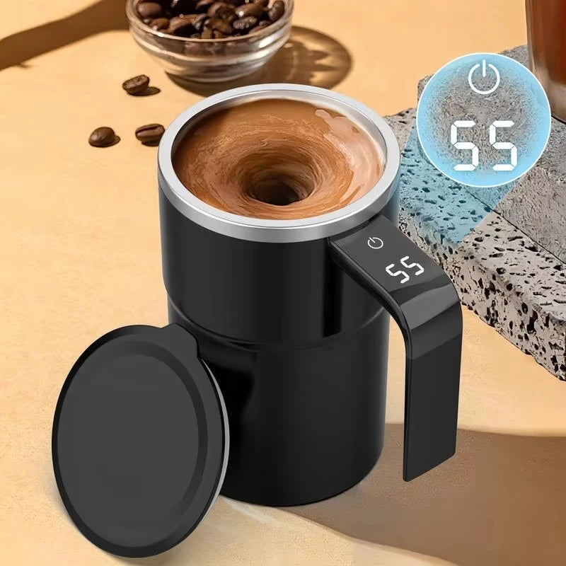 Tasse à café avec agitateur et affichage de la température