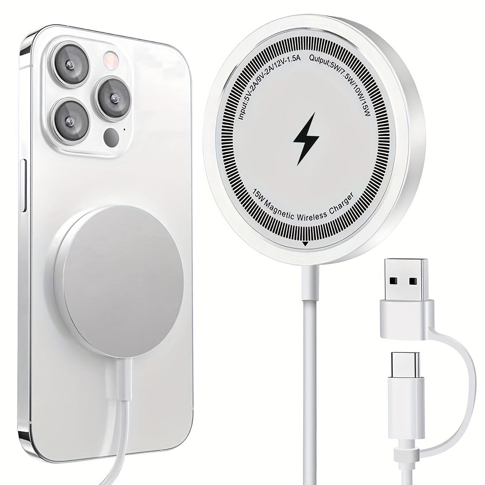 Bezdrátová magnetická nabíječka telefonu s USB kabelem