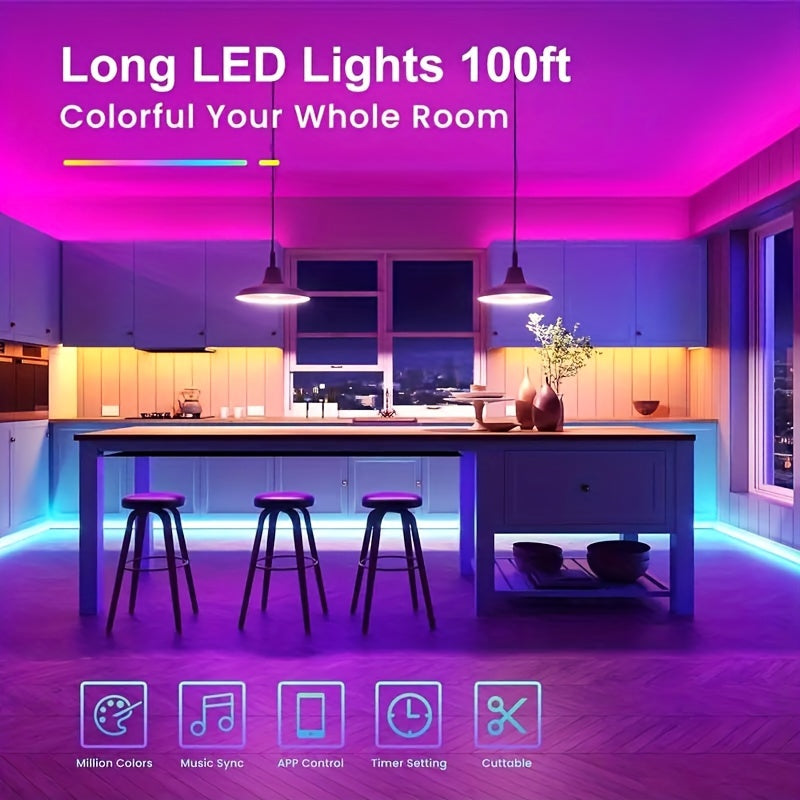 LED-strips med farveskift og musiksynkronisering