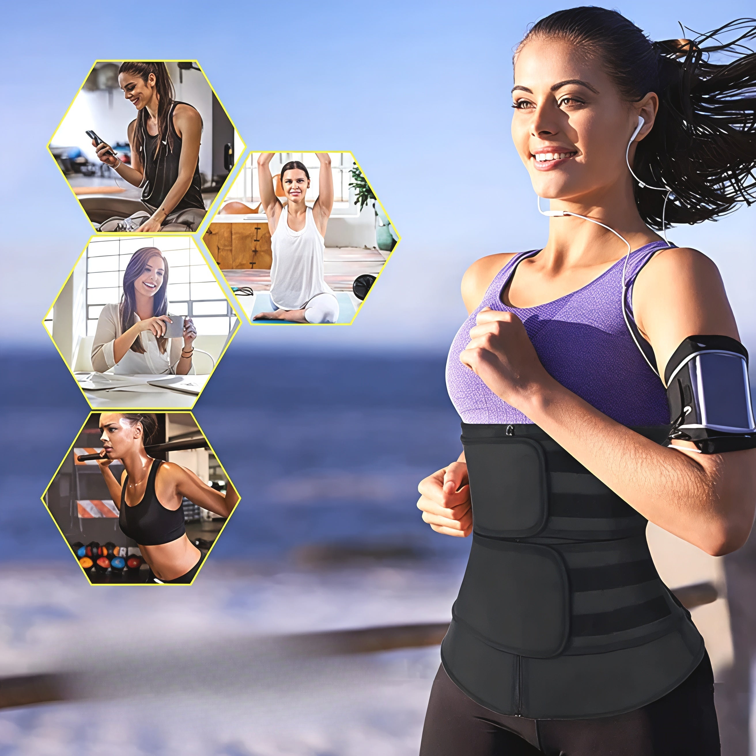 Cintura Dimagrante Fitness in Neoprene per Allenamento Vita