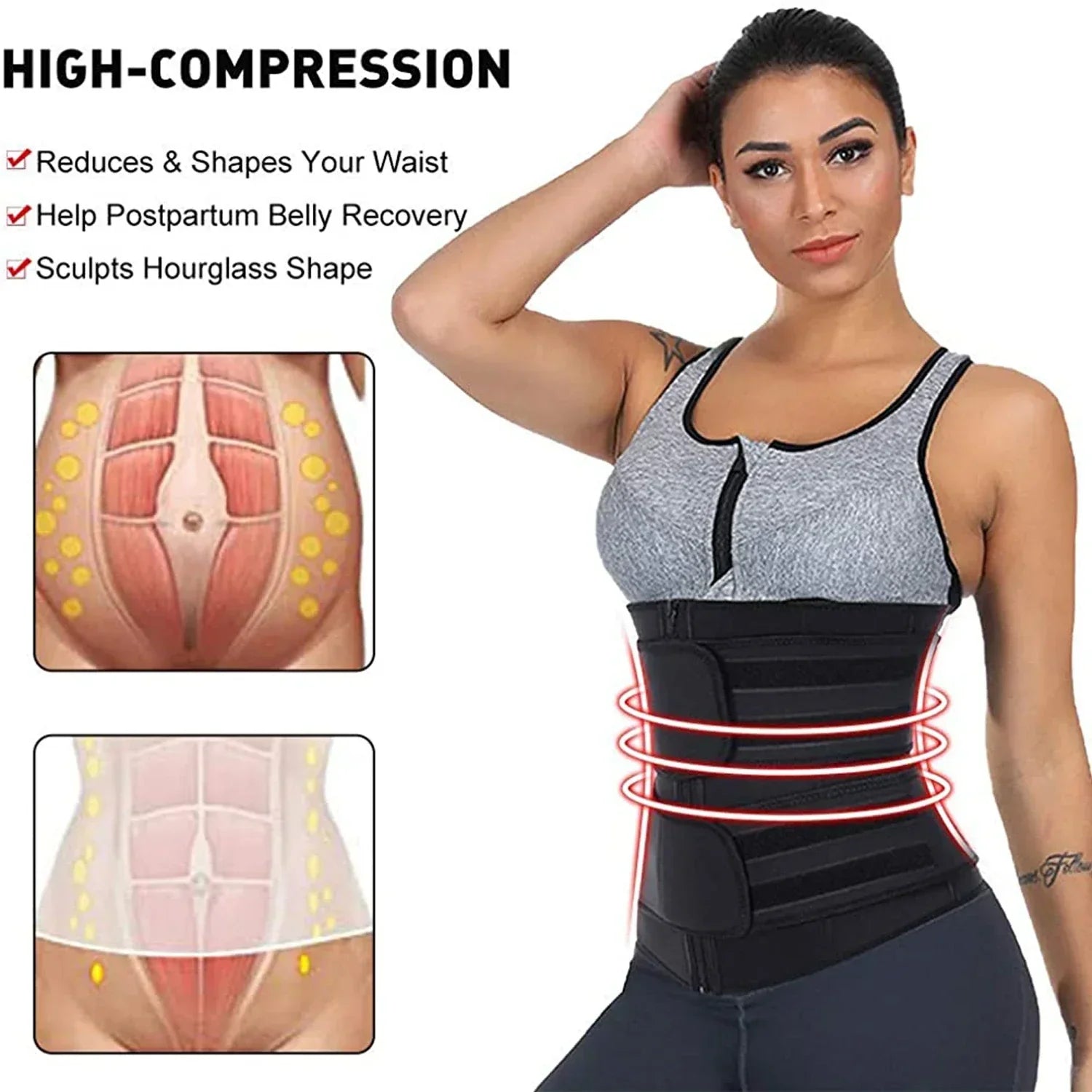 Cintura Dimagrante Fitness in Neoprene per Allenamento Vita