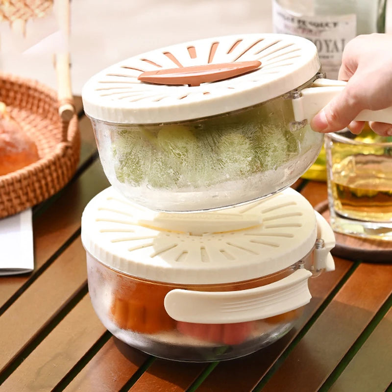 プラスチック キッチン コランダーボウル 蓋 排水