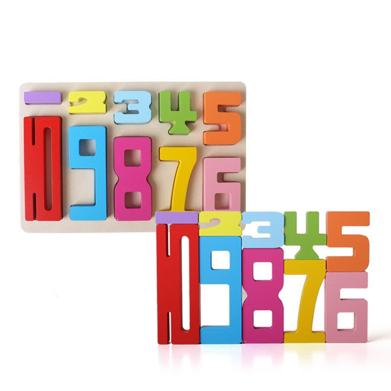 Blocs d'apprentissage empilables en bois pour les nombres et les mathématiques