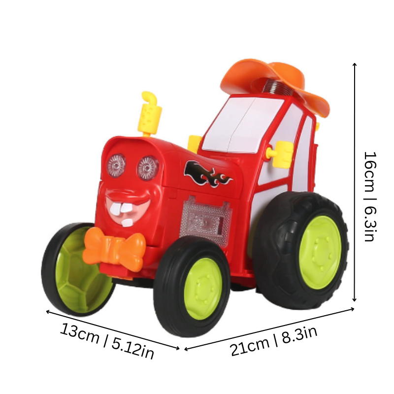 Remote Control Car Green Plastic Stunt Toy