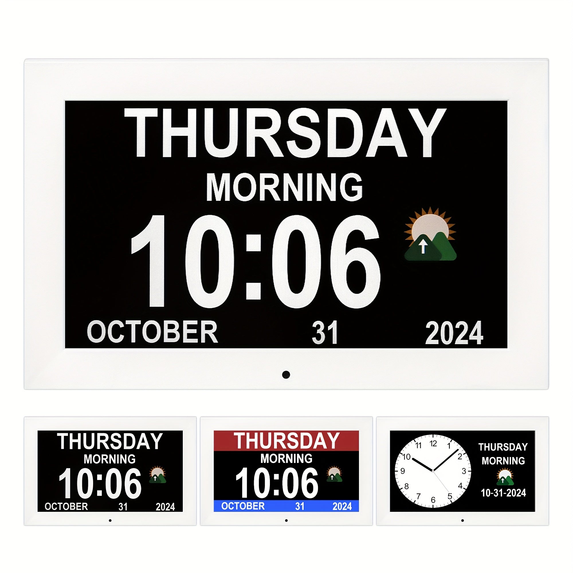 Digitalt vægur kalender alarm display ramme