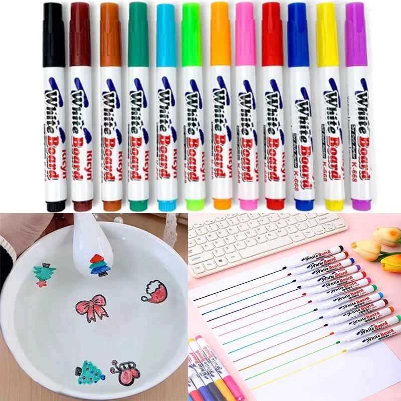 Ensemble de stylos d'art lavables pour dessin à l'eau colorée