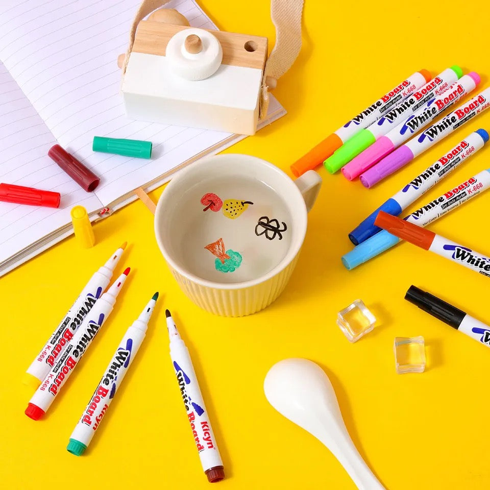 Ensemble de stylos d'art lavables pour dessin à l'eau colorée