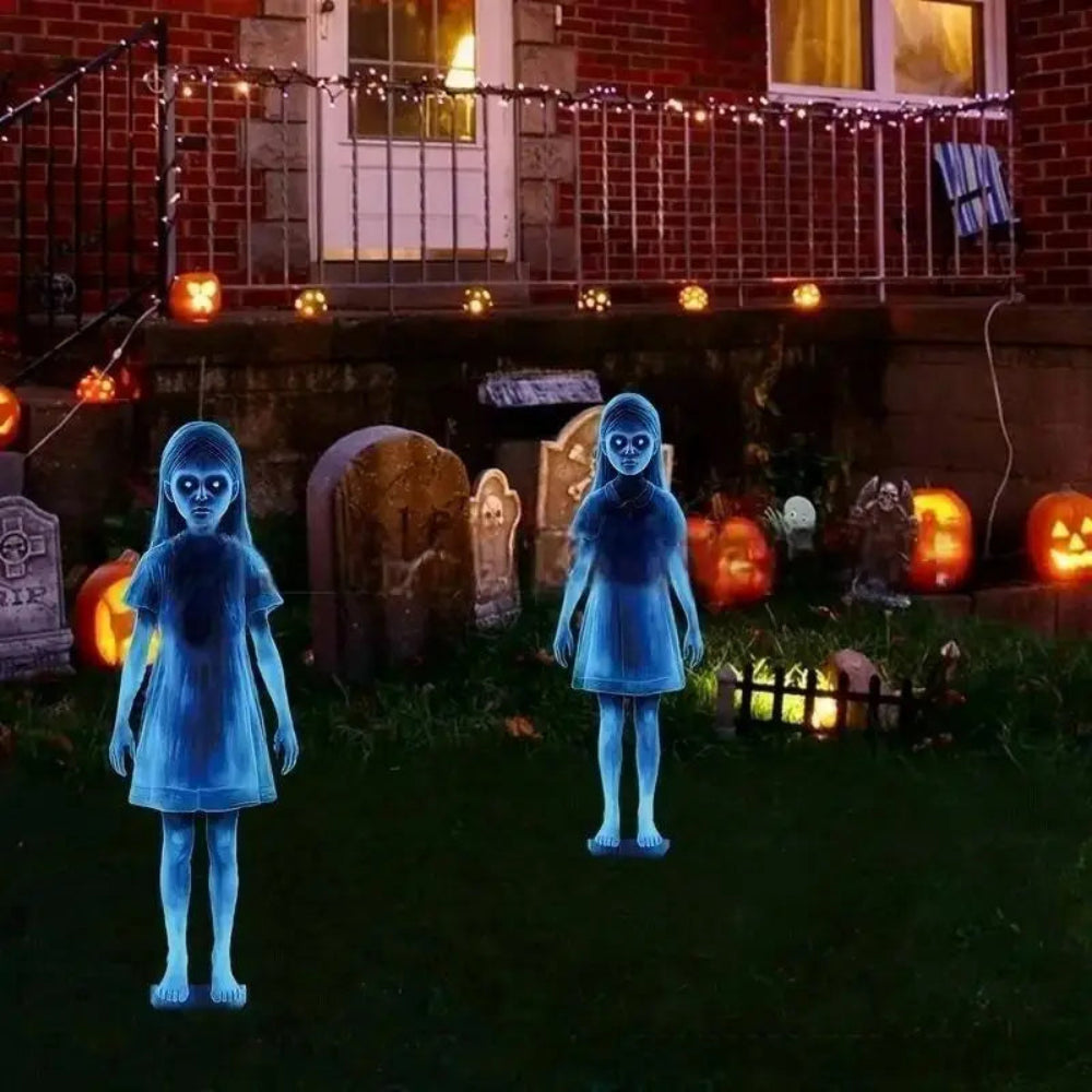 Halloween Little Girl Garden Post Outdoor Yard Decor - Image 1