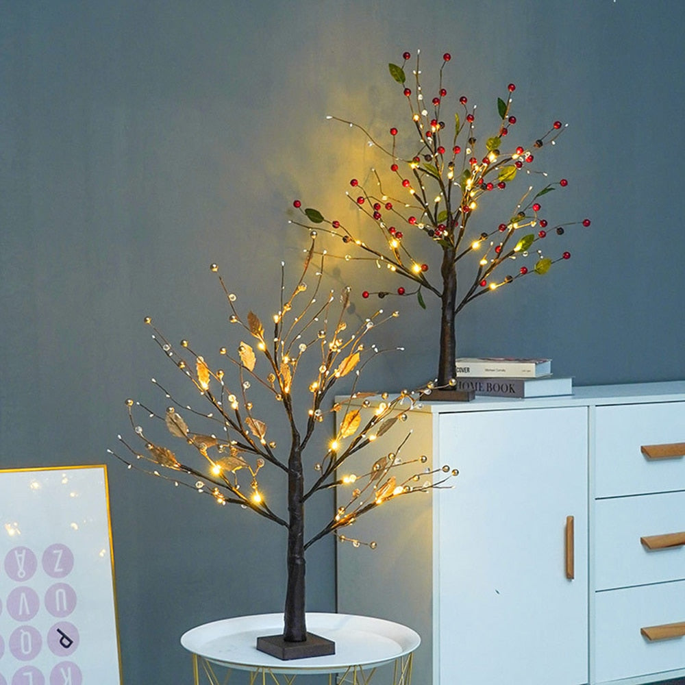 LED-lystræ Rustik PVC Bordlampe