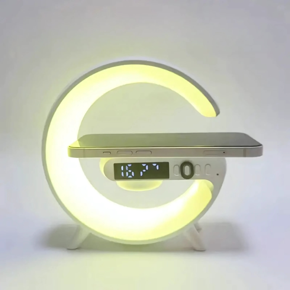 ワイヤレス充電ランプ LED時計スピーカー
