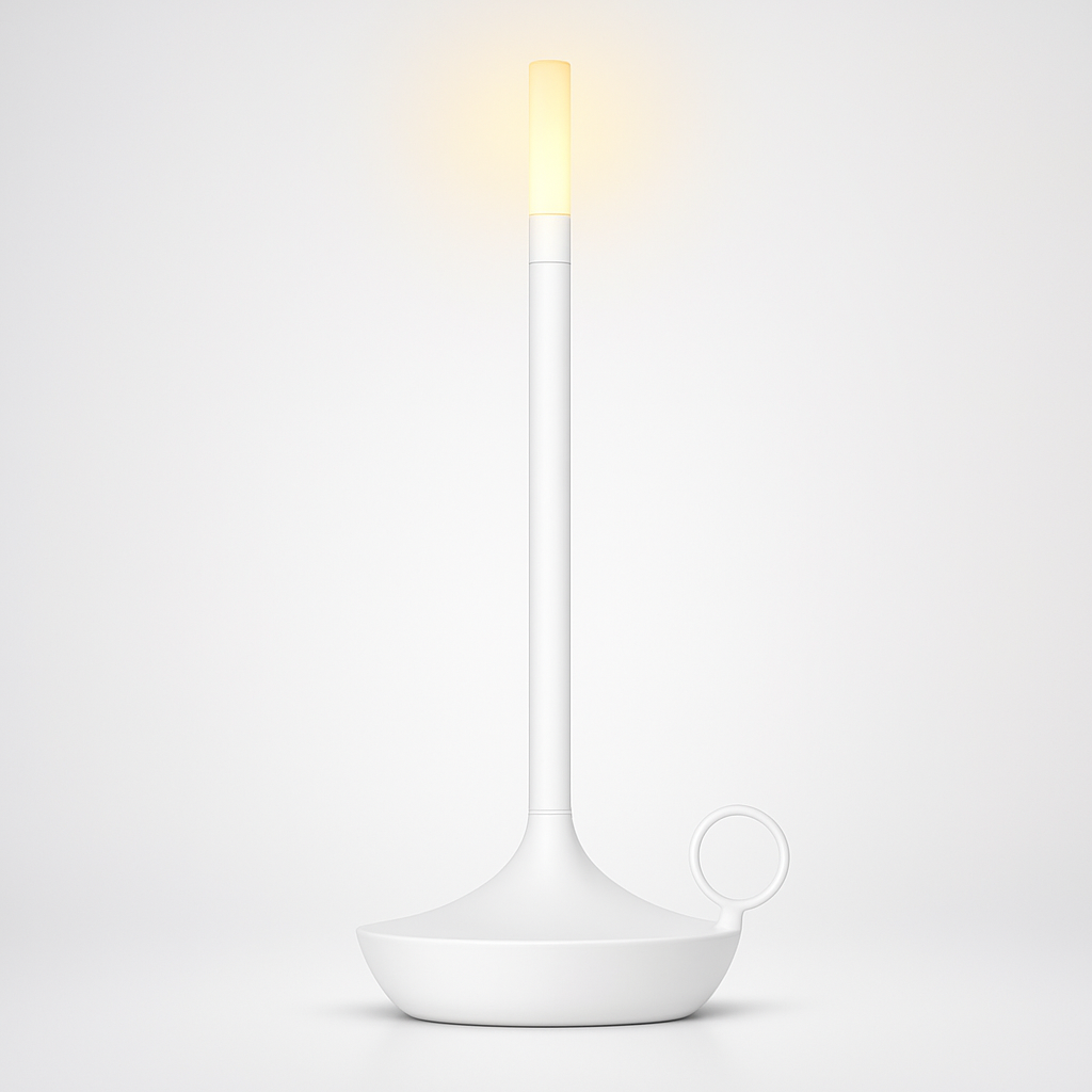 Stolní lampa mosazný povrch LED dobíjecí světlo