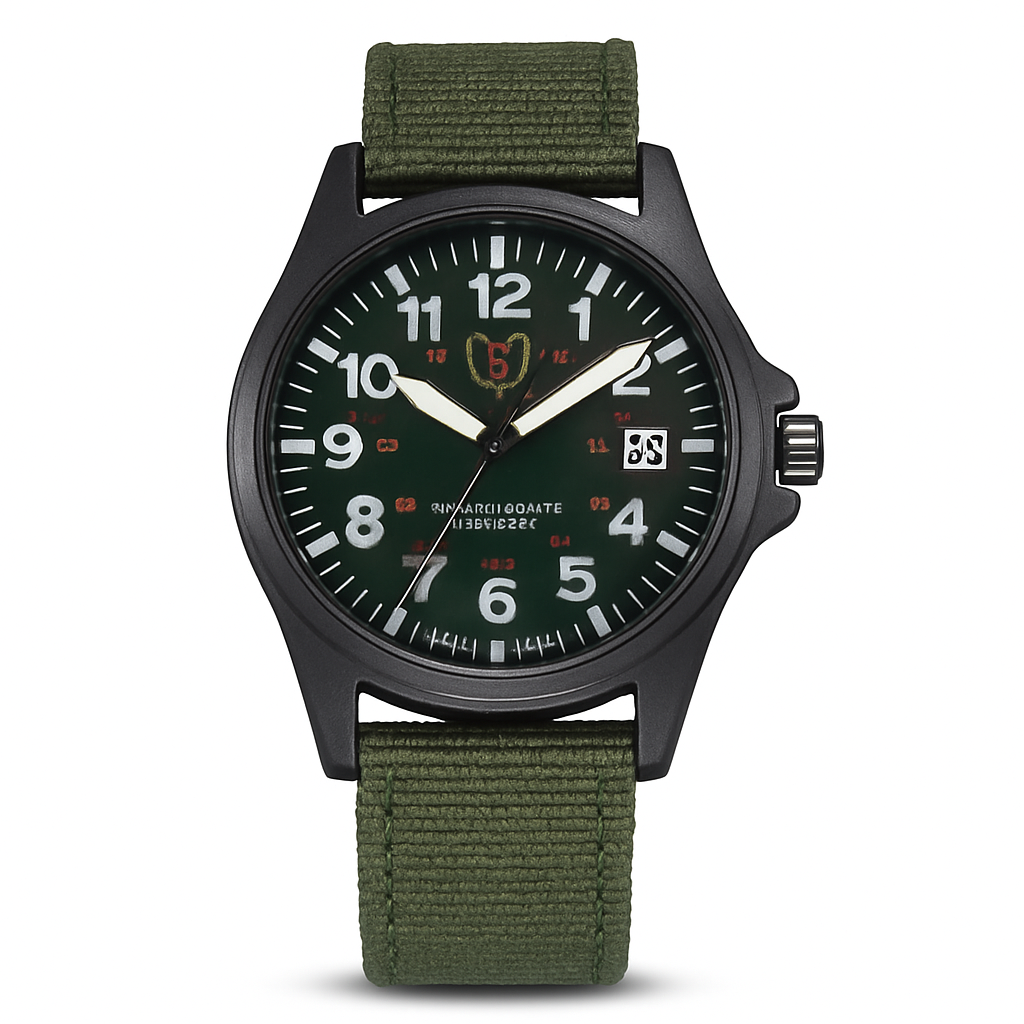 Montre étanche en toile style militaire pour homme