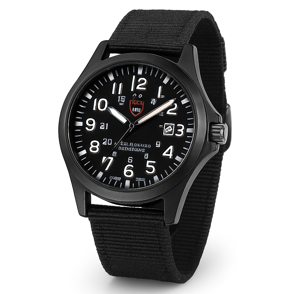 Montre étanche en toile style militaire pour homme