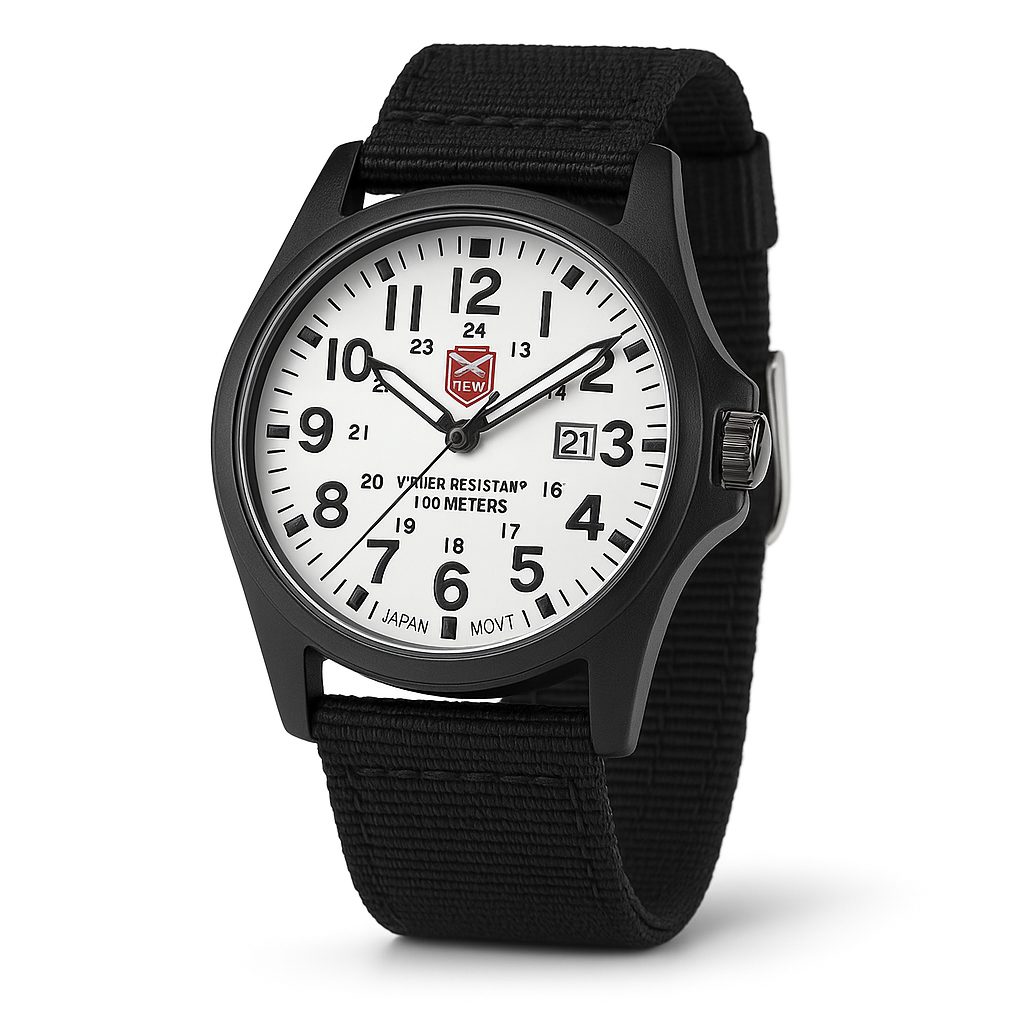 Montre étanche en toile style militaire pour homme