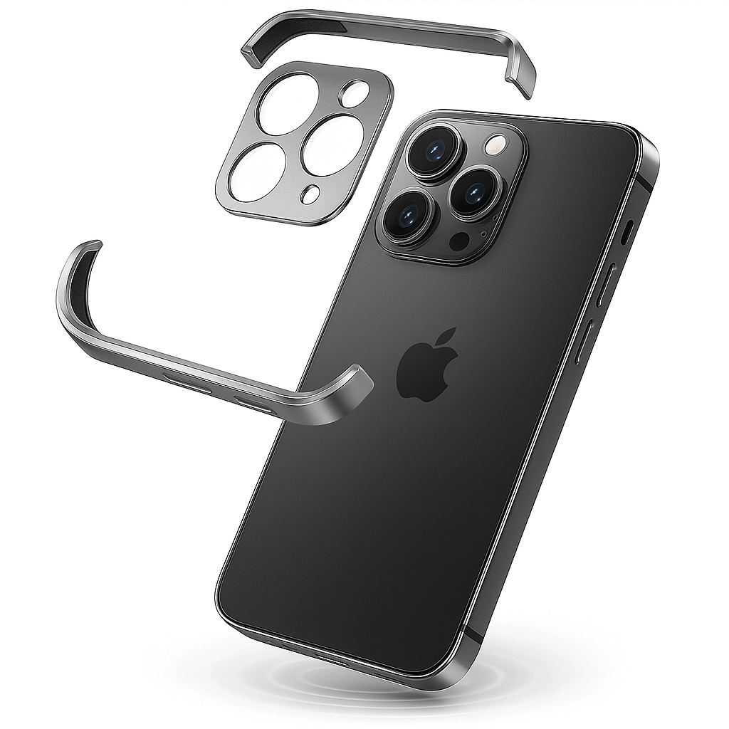 Telefoncover minimalistisk slank beskyttende metalcover