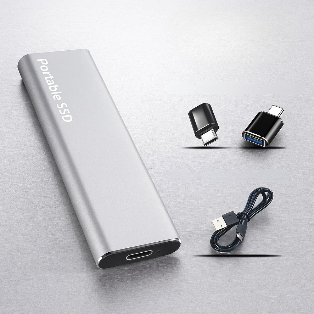 Bærbar SSD med USB-C hurtig dataoverførsel